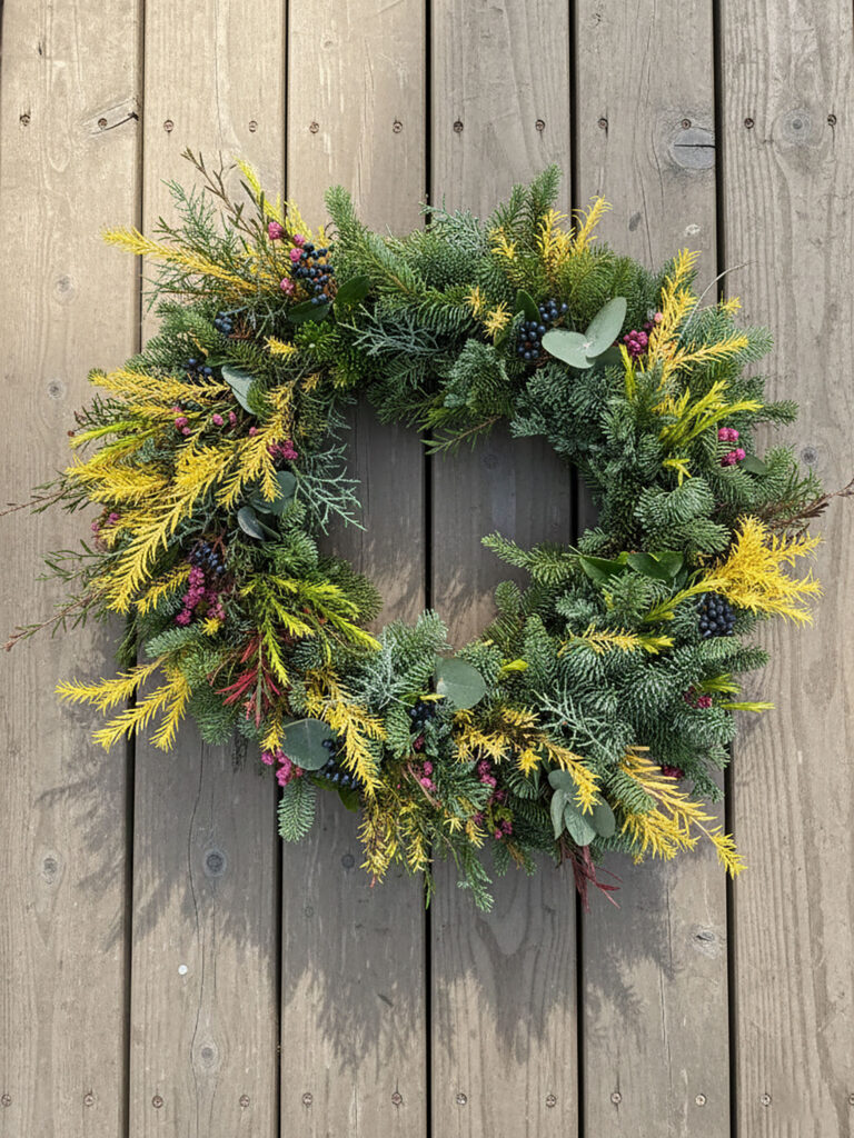 クリスマスリースを作る