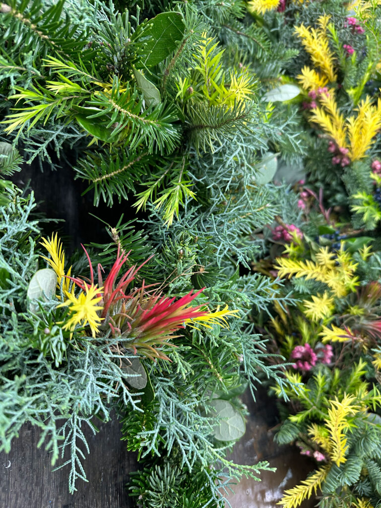 クリスマスリースを作る