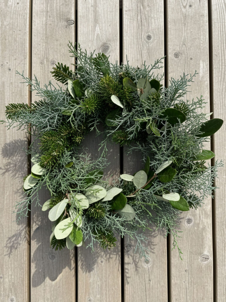 クリスマスリースを作る